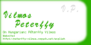 vilmos peterffy business card
