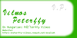 vilmos peterffy business card